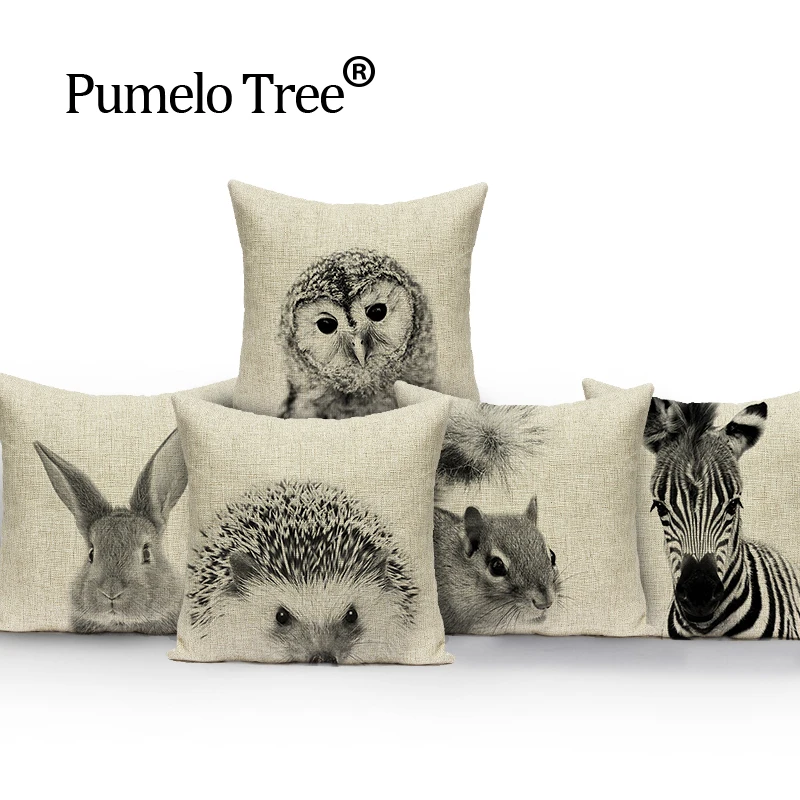 

Animals kawaii square pillow case decorative pillow Dropshipping cushion cover cute owl cushions home decor Custom pillow cover