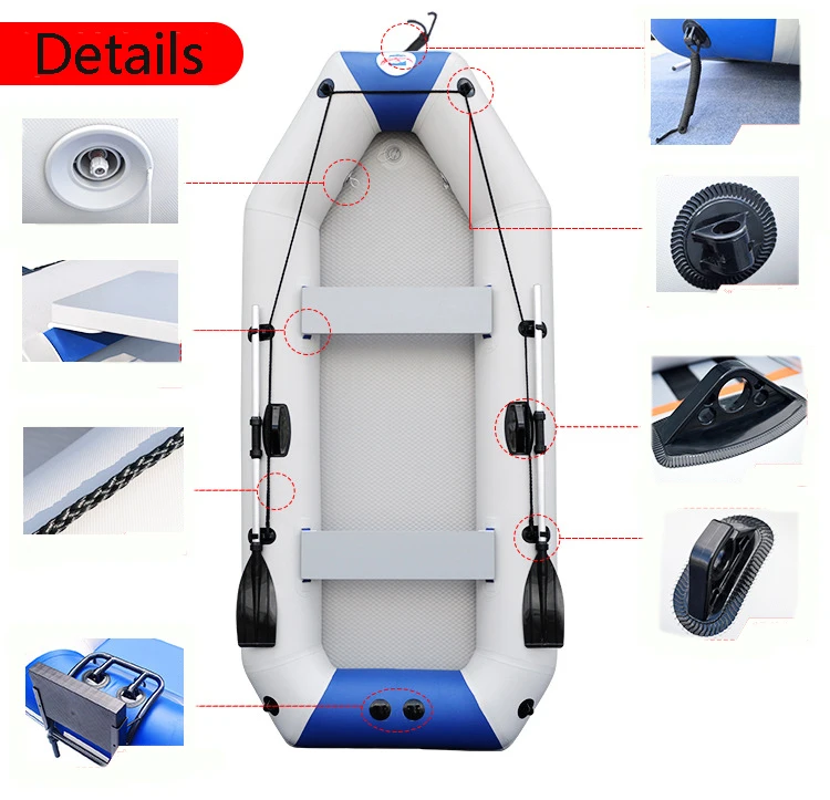 3.4 Details Huge water sports inflatable fishing kayak air huge inflatable fishing marine 0.9mm PVC tarp boat yacht accessories marine (7)