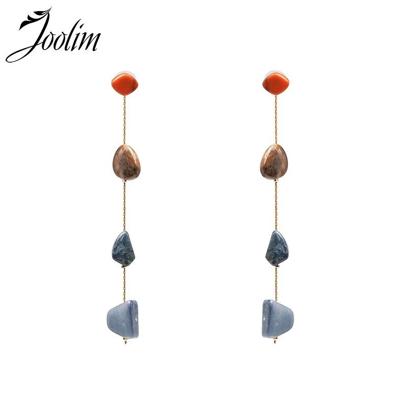

Joolim Natural Stone Drop Earring Long Earring