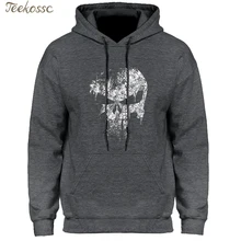 Толстовка с принтом черепа супергероя, толстовка с капюшоном, Мужская толстовка, новинка, брендовая осенне-зимняя толстовка с капюшоном в стиле хип-хоп, уличная одежда