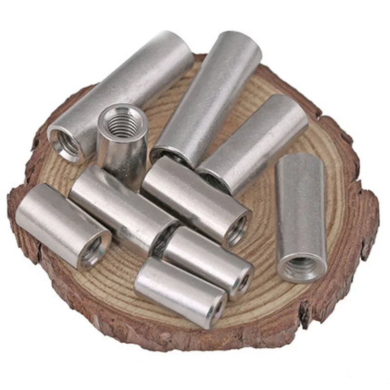M5 M6 M8 304 welding nut stainless steel long round nuts OD 10mm 12mm