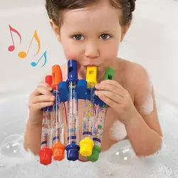 JIMITU 5 шт./1 ряд водная флейта Игрушка Дети Красочные Водные флейты Ванна игрушки с мелодией забавная музыка звук детский Душ Ванна игрушка