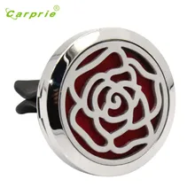 Автомобильный освежитель воздуха на вентиляционную решетку в форме цветка пиона из нержавеющей стали, диффузор эфирного масла, медальон, Декор, подарок, 24 августа