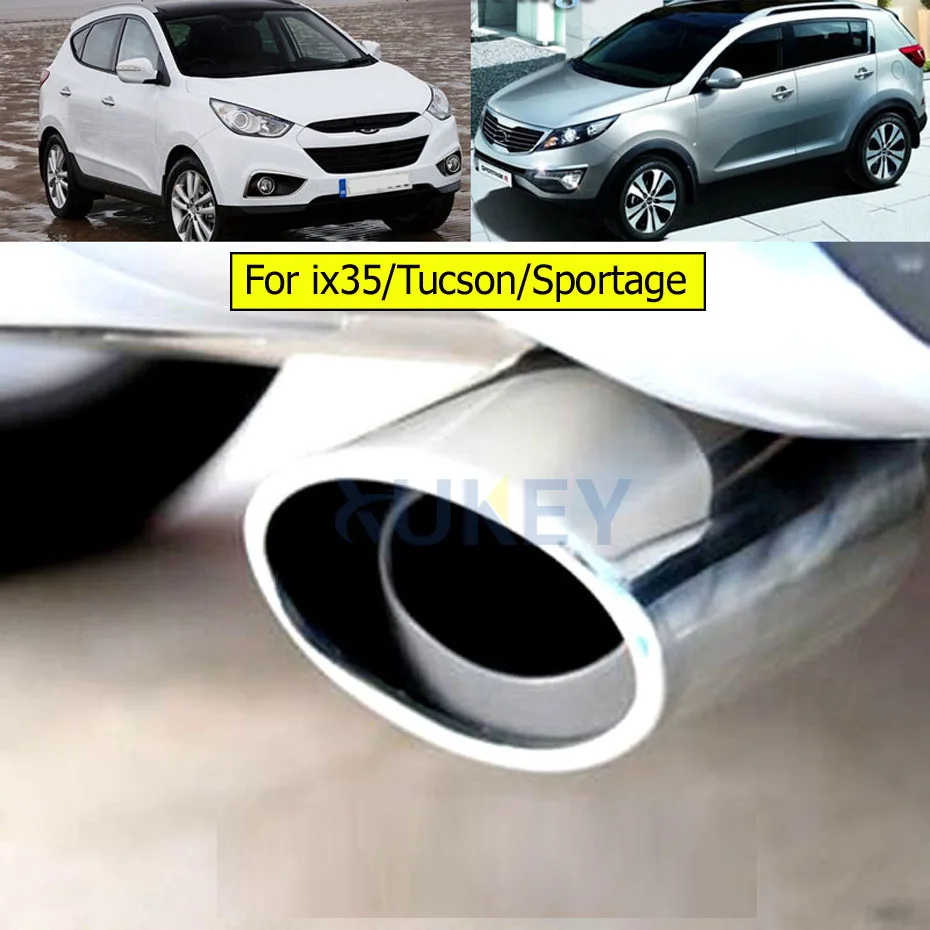 Топор глушитель наконечник для hyundai Tucson ix35 для Kia Sportage 2011- выхлопная труба отделитель конец отделка глушители наконечник крышка