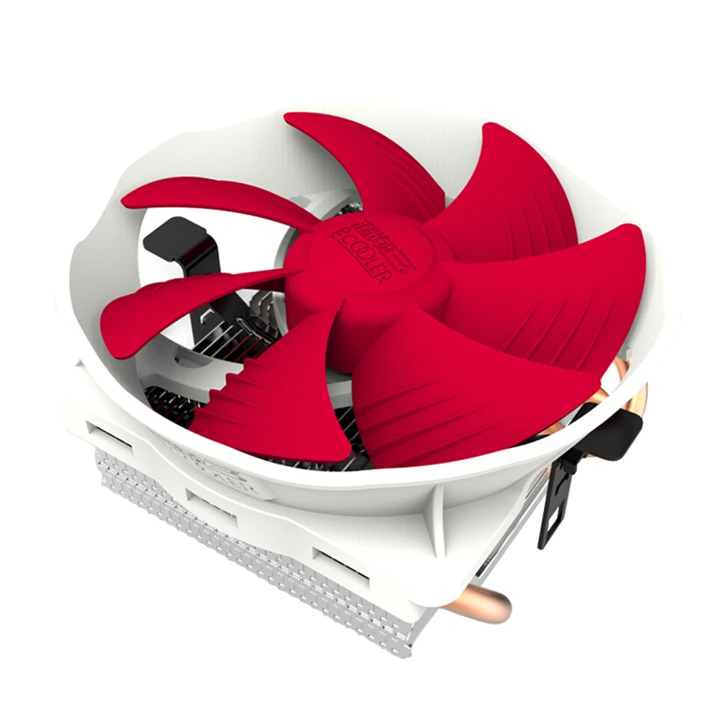 PCCOOLER 4 Heatpipes Radiator Quiet 3pin Mini CPU Cooler Heatsink Fan Cooling with 120mm Fan for Desktop Computer pccooler mini hp 825 heatpipe cpu cooler heatsink w cooling fan black red silver