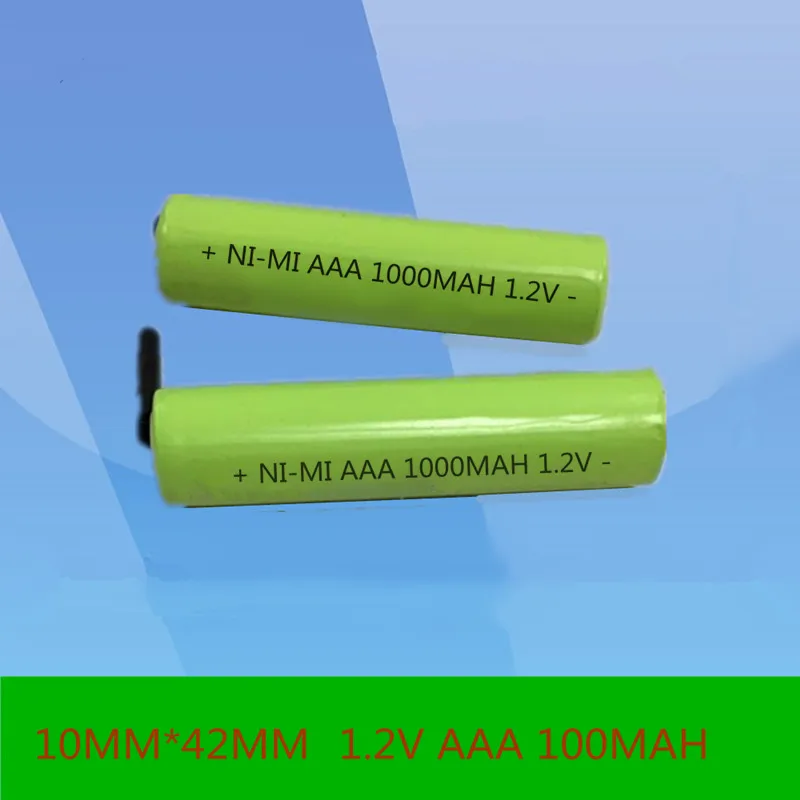 

2pcs/lot 1.2V AAA 1000mAh ni-mh rechargeable battery Power tools battery Free ship
