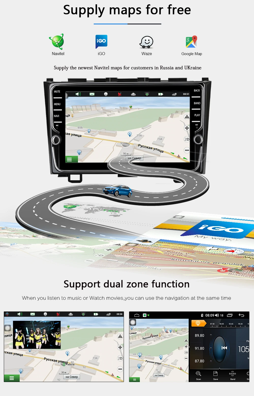 Perfect Funrover 8 cores Android 9.0 Car dvd multimedia player For Honda CRV 2006-2011 car radio video stereo gps navi DSP 4G 64G LTE 6