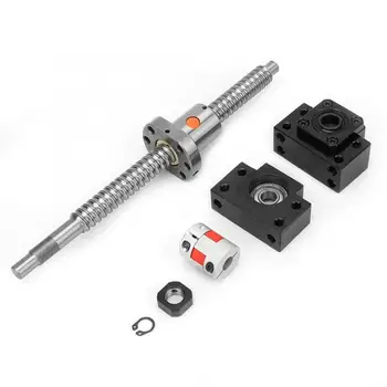 

SFU1605 Stainless Steel Ball Screw 250mm & Nut & BK/BF12 Support & 6.35*10mm Ball Screw Coupling Set