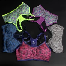 Women Sports Bra Top Yoga Fitness Gym Vest Wireless Running Underwear no rims with Padded Push Up Top Bras Free Shipping