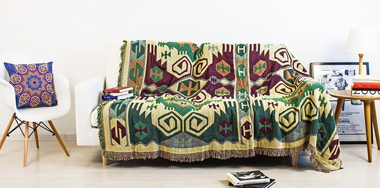 Vintage Tels Dark Green Woven Soft Sofa Blankets Throws Rugs Vintage Tels Dark Green Woven Soft Sofa Blankets Throws Rugs Cover Chair Table Print Home Decor 180x220cm In Throw From Garden On