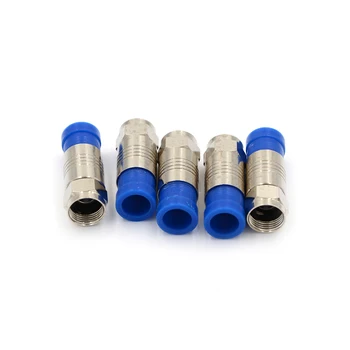 

5pcs RG6 Compression Connectors Waterproof Connection F Compression Connector Coax Cable Coaxial Compression Tool