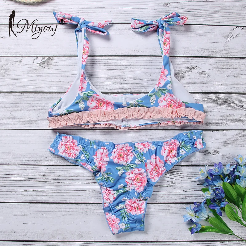 Miyouj Floral Bikini Push Up Ruffle Swimsuit Lace Up Sexy Swimwear Women Print Swimming suit Brazilian Biquini 2018 Bikini Set Miyouj Floral Bikini Push Up Ruffle Swimsuit Lace Up Sexy Swimwear Women Print Swimming suit Brazilian Biquini 2018 Bikini Set