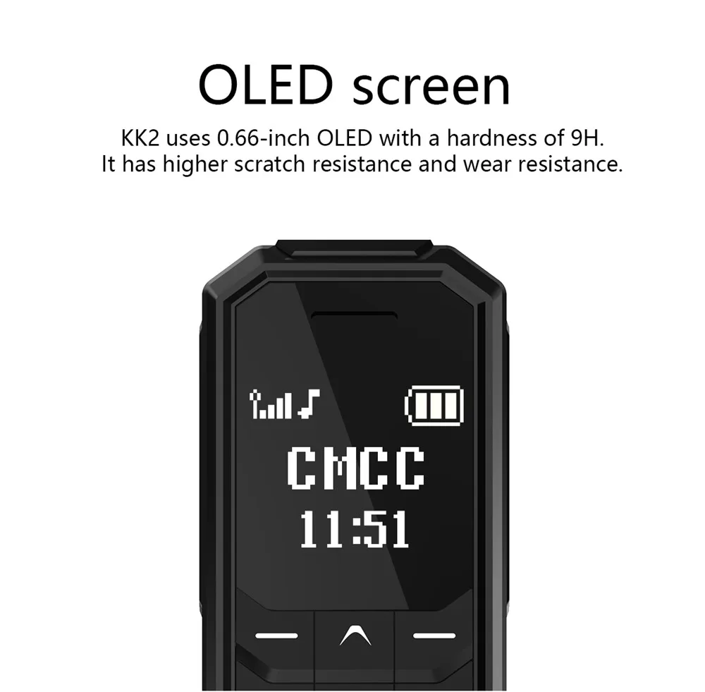 2018 Новый мини сотовый телефон AEKU KK2 GSM 0,66 ''oled MTK6261DA Универсальный Беспроводной наушников телефона наборное устройство Беспроводной