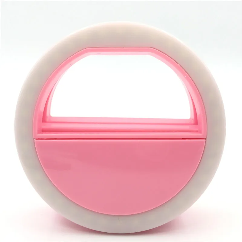 Универсальный светодиодный кольцевой светильник для селфи для фотосъемки, светящаяся кольцевая лампа для ночного смартфона, светодиодный кольцевой светильник для телефона xiaomi - Цвет: White