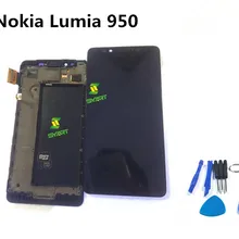 Ensemble écran tactile LCD noir avec châssis, pièce de rechange pour Microsoft Nokia Lumia 950=