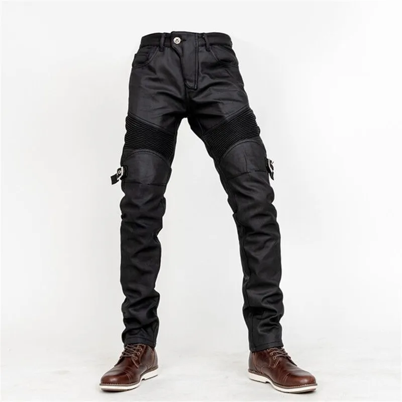 Classic Motorcycle Jeans Drop Resistance Slim Denim Cycling Racing Pants Motocross Off-road Hockey Pants with painting protect 