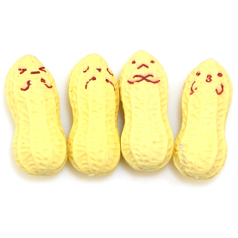 4Pcs/box Cute Peanut Rubber Eraser Lovely Cartoon Eraser Stationery For