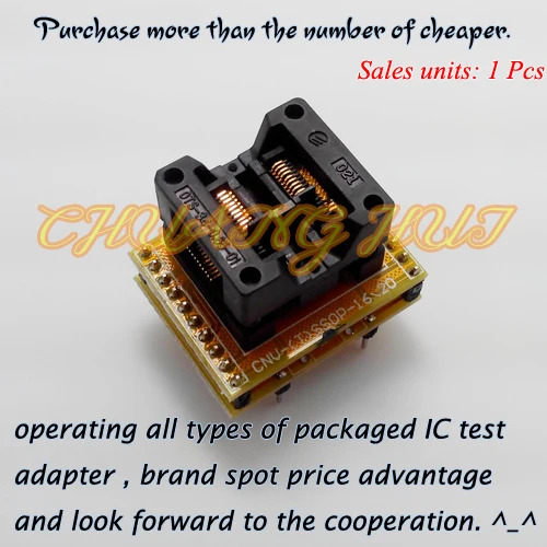 TSSOP16 to DIP16 Programmer adapter SSOP16 Test Socket Pitch=0.65mm Width=7.8mm/5.3mm