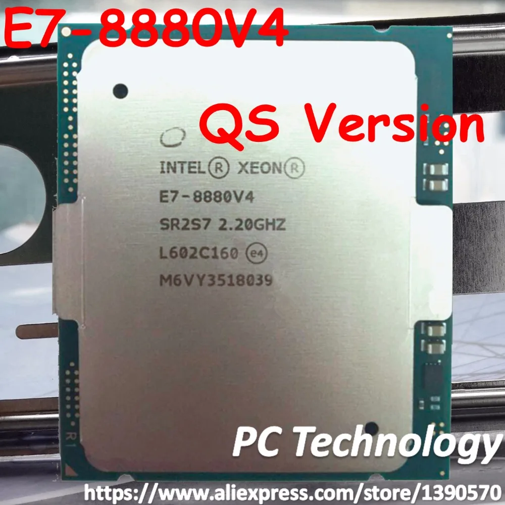 Оригинальная версия Intel xeon QS E7 8880v4 2 20 ГГц 22 ядра 55 МБ SmartCache 150 Вт 8880 v4 с бесплатной