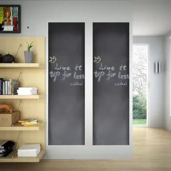 

Wall Sticker Blackboard 0.6 x 2 m 2 Rolls with Chalks Functional Blackboards Flexibly Easy to Apply no Glue Environmental PVC