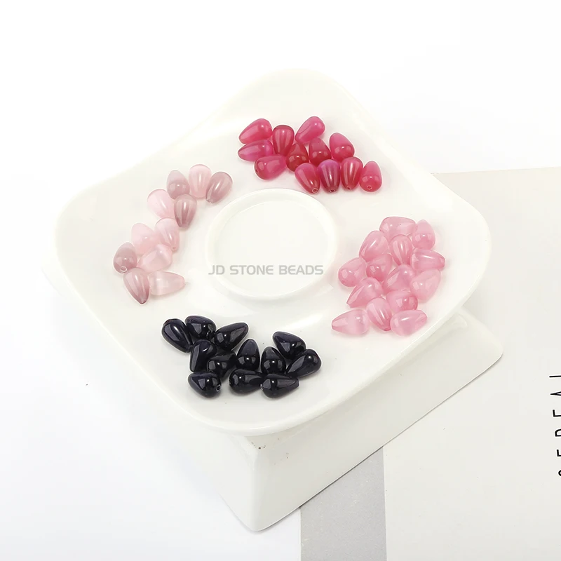

AAA+ Quality Cat Eye Beads 8x12MM Water shape Glass String Loose Space Beads Opal DIY Charm Beads for Jewelry Making Bracelet