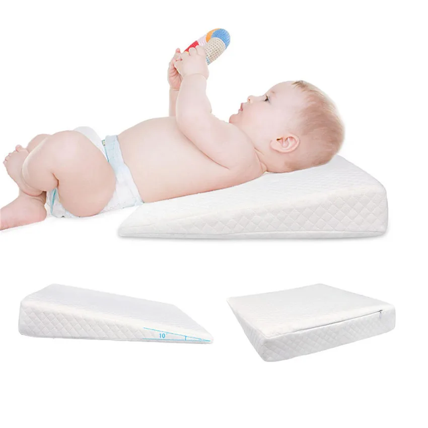 

Pillow Memory Anti-Spitting Milk Two Angle Slope Semicircle Slope comfortable 3D air layer material Baby Pillow #1226 A#487