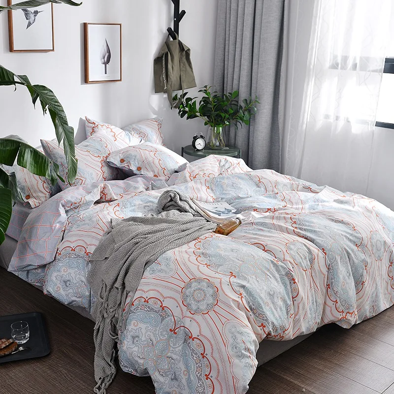 

TUTUBIRD-Bohomain Cotton bedding set duvet cover kids adult simple pastoral style princess home textile bedclothes bedspread