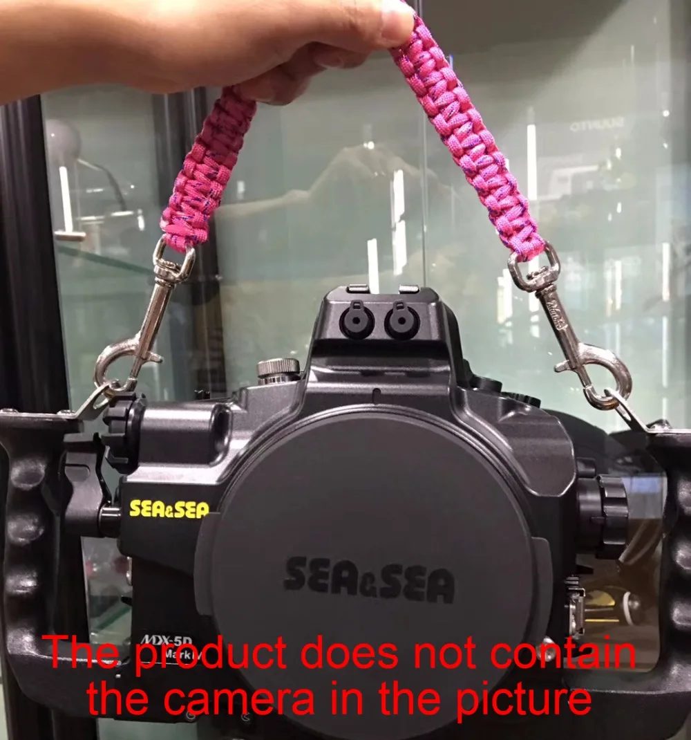 

Diving camera, manual weaving, lifting, anti dropping, underwater photography tool accessories, stainless steel buckle.