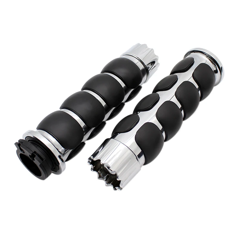 Nordson 25MM Rubber Porous Carved Motorcycle Handle Grips for Harley Sportster XL883 Dirt Bike Motocross Hand Grips Handgrips