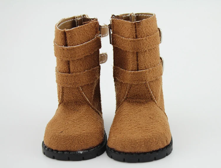 

Brown Boots for 18" Girl Doll Clothes Shoes Charm Winter Shoes Faux Suede
