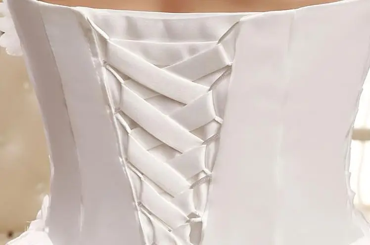 Vestido de Baile Vestidos de Casamento Fora do Ombro Vestidos de Noiva sem Encosto Vensanac Cristal Flores Apliques Strapless Plissado 2021 9 VENSANAC Cristal Flores Apliques vestido de Baile