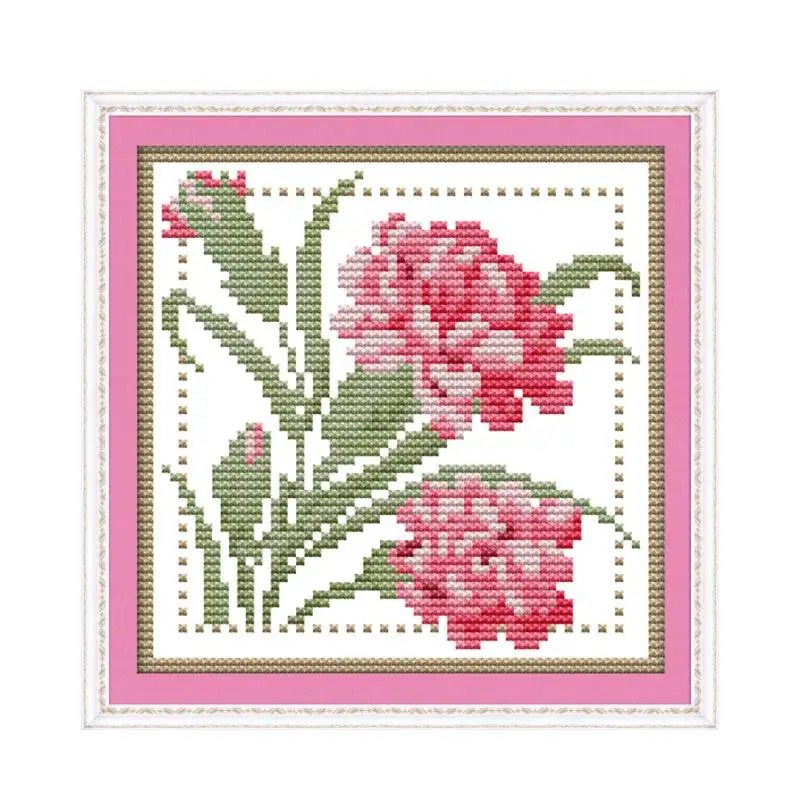 Counted Cross Stitch Kits Mini December Flowers Plant Series