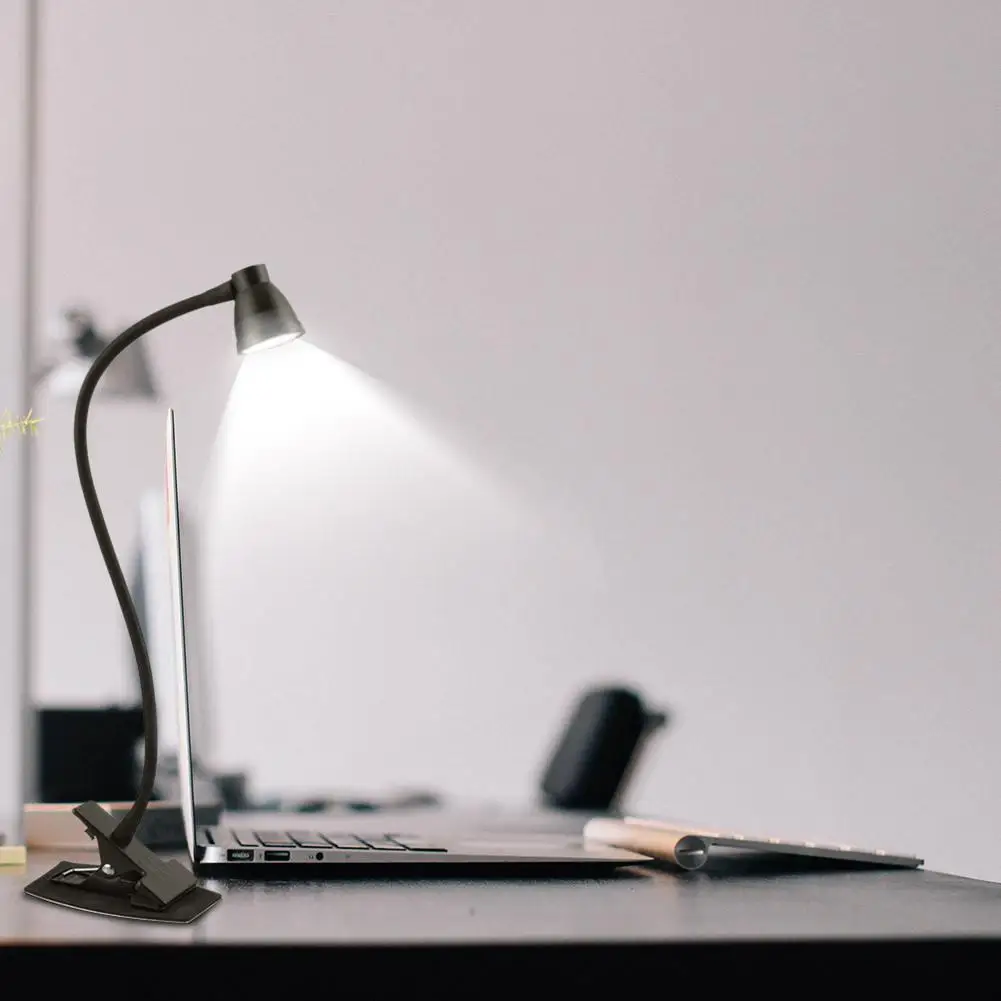 3w Adjustable Twisted Flexible Metal Tubing LED Light Clip On Reading