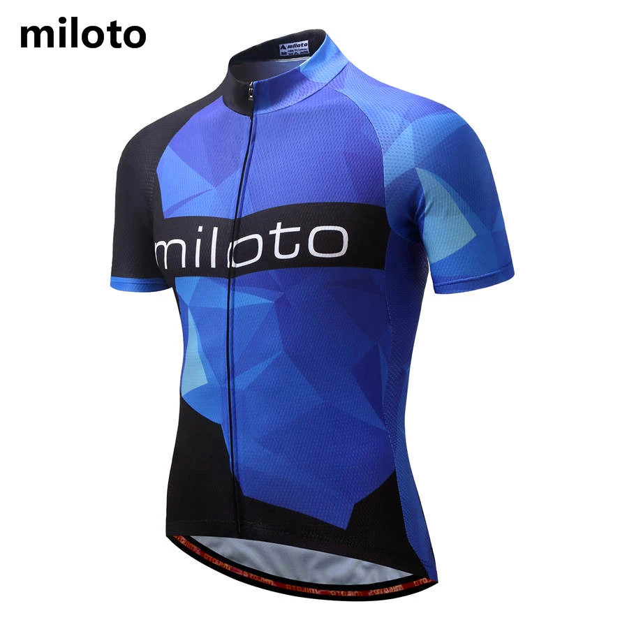 Miloto Reflective Cycling Shirts MTB Jerseys 2017 Summer Blue Polyester