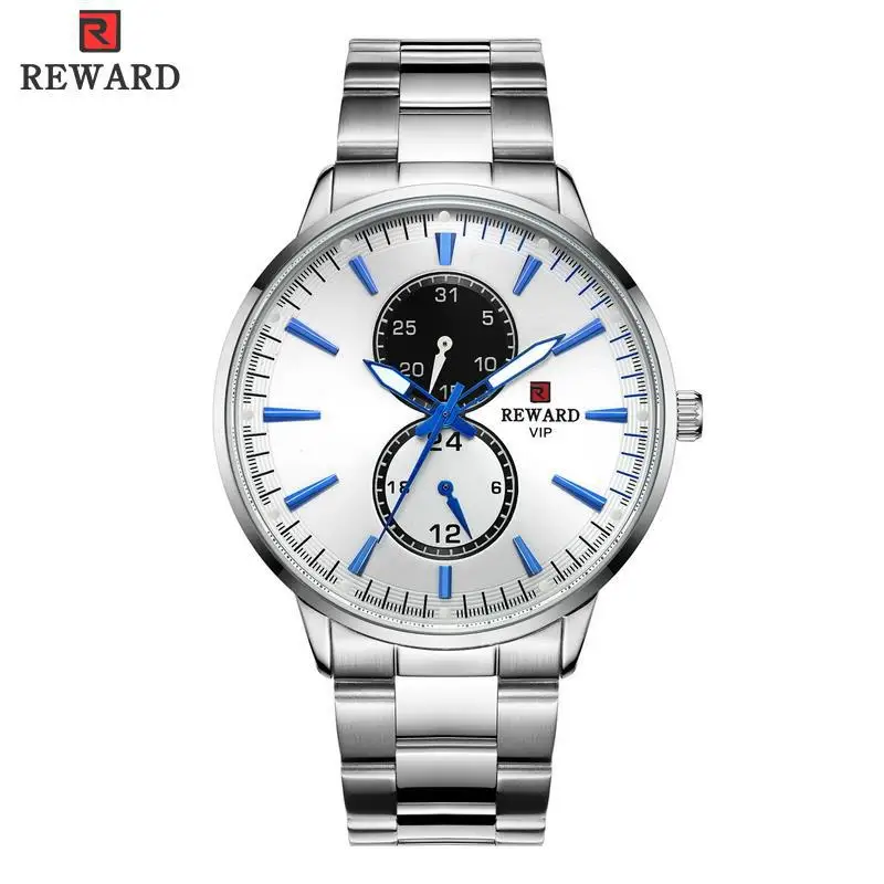 

REWARD Military Sport Fashion Men Watch Top Quality Luxury Quartz Watches Clock Leather Band Watch JD-RD81004M