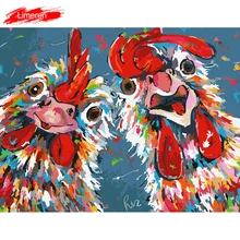 Vrolijk Schilderij настенная живопись на холсте по номерам абстрактная картина с животными домашний декор сумасшедшие цыплята без рамки