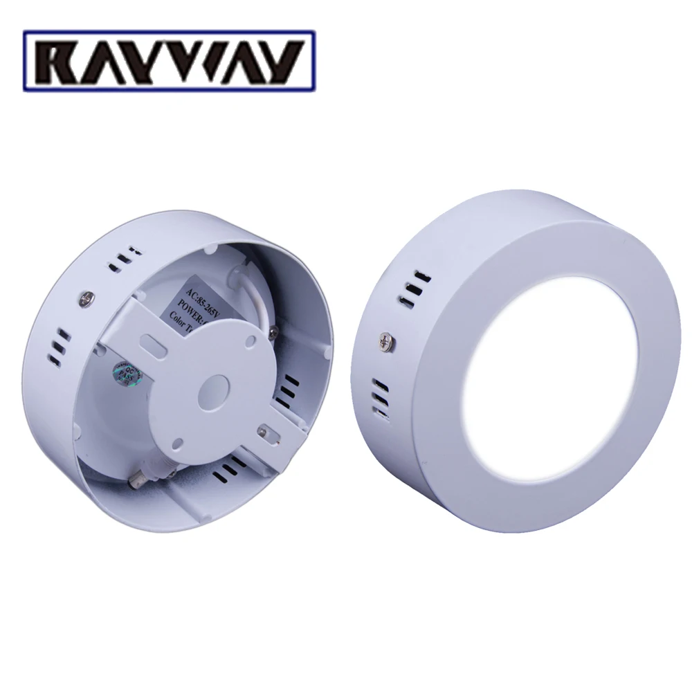 

RAYWAY Surface Mount LED ceiling panel light 6w 12w 18w 24w SMD Round ceiling lamp for kitchen Foyer Lighting Bulb AC 110V 220V