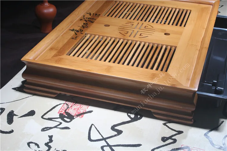 Смешанная партия высококачественный бамбуковый чайный поднос благоприятный 50*36*8 кунг-фу чай подарок; индивидуальный логотип