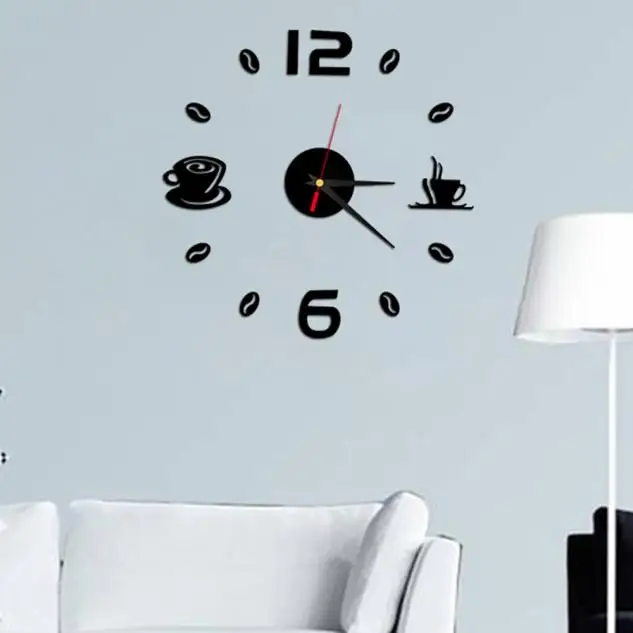 Modern 3D sticker new diy mirror wall stickers design flowers art sofa bed background modern acrylic home decoration Clock A2 Modern 3D sticker new diy mirror wall stickers design flowers art sofa bed background modern acrylic home decoration Clock A2