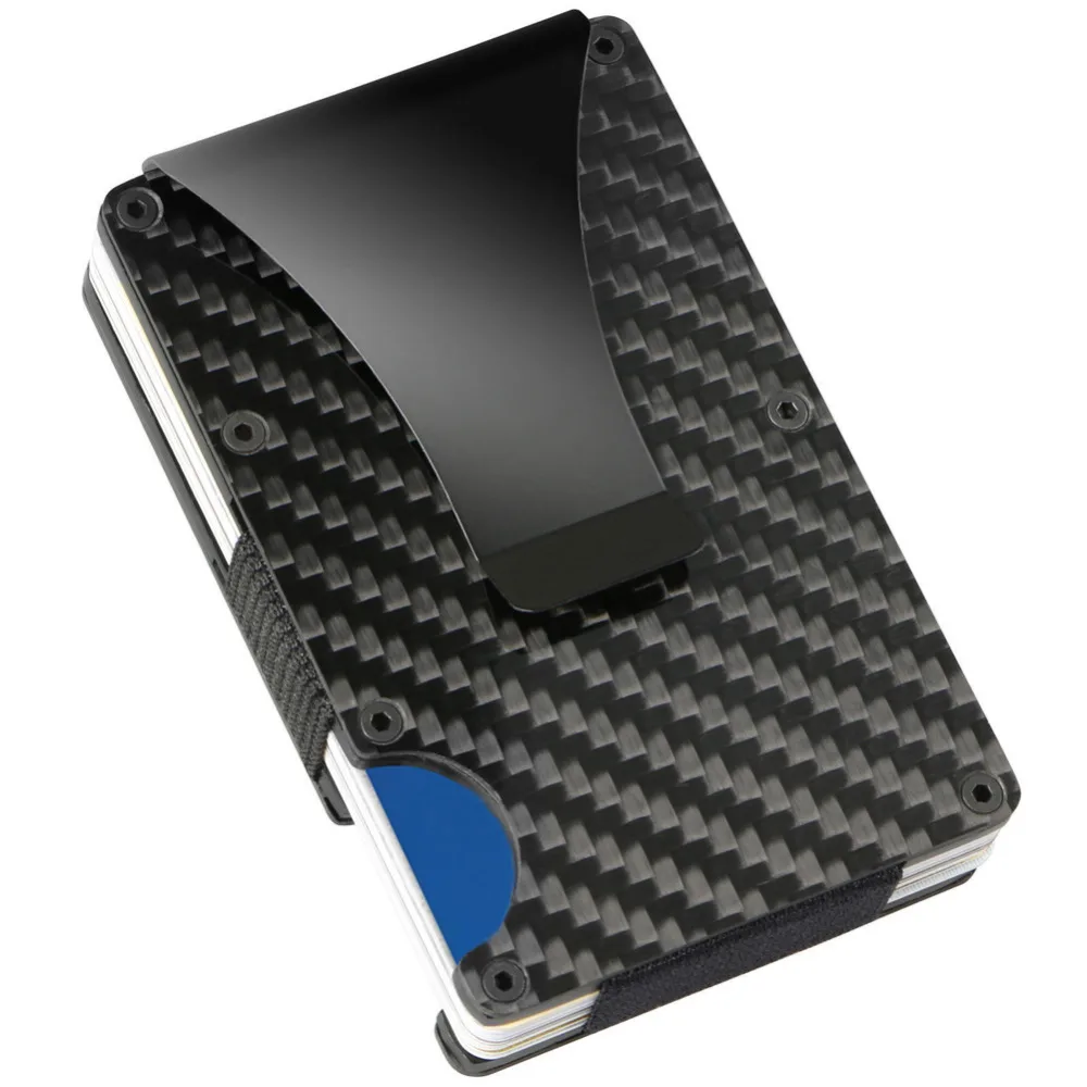 

Credit Card Holder Carbon Fiber/Aluminium Alloy RFID Non-scan Metal Wallet Purse BS88