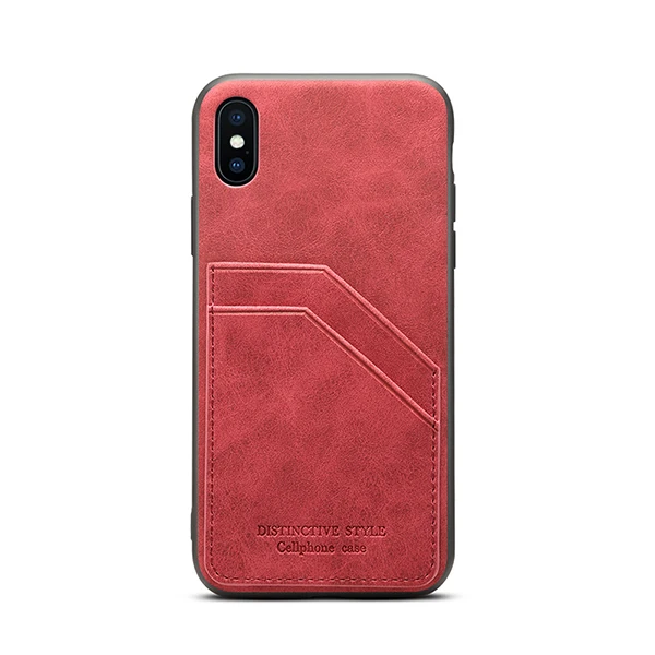 Red Магнитный кожаный чехол-бумажник с отделением для карт для iphone X, XR, XS, XS, MAX, iphone 7, 7 plus, 8, 8plus - Цвет: Red