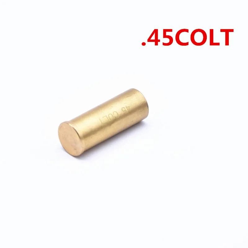 Охота отверстия Sighter Cal.45.45ACP. 45 Кольт Картридж красный лазерный Коллиматор для выверки линии прицеливания латунь лазерная