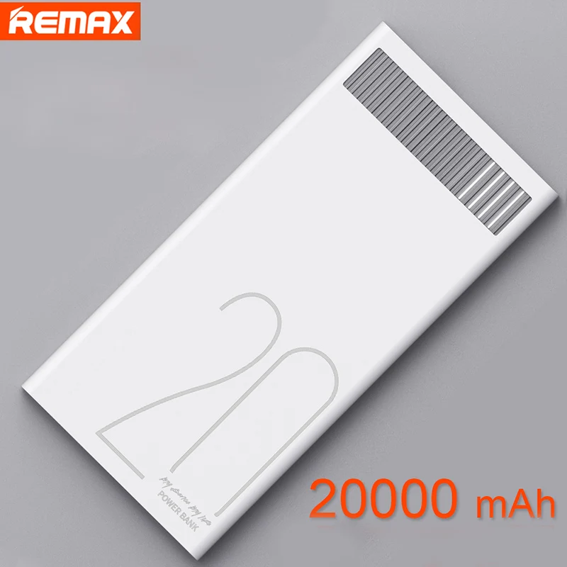 Remax 2.4A 20000 мАч Quick Charge Мощность банка полимерная Батарея двойной зарядка через usb для Xiaomi samsung Планшеты 20000 мАч повербанк