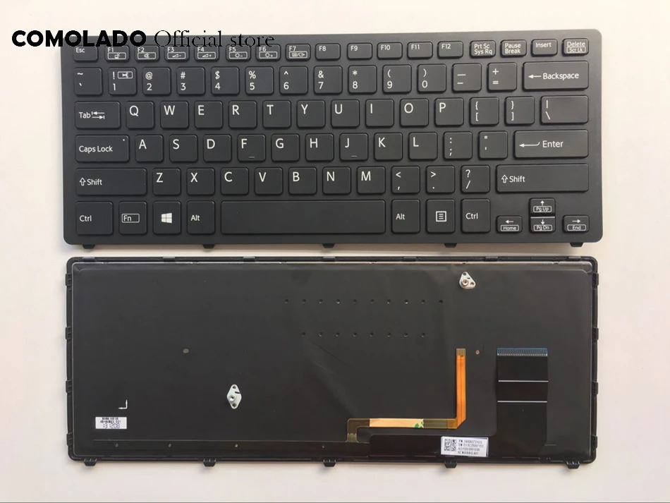 US English keyboard For Sony Vaio SVF14N SVF14N1J2R SVF14N1L2R SVF14N1N2E Black frame with Backlit keyboard US Layout