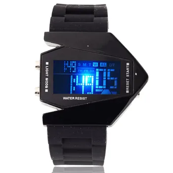 

High Quality Watches Electronic Military Watch Arrow Design Case Men Women Sport Digital Watch Silicone Band Wristwatches