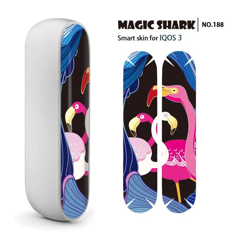 Чехол наклейка Magic Shark Army Flamingo Zebra Snake Super Heros для IQOS 3 пленка 0 182 197|Наклейки