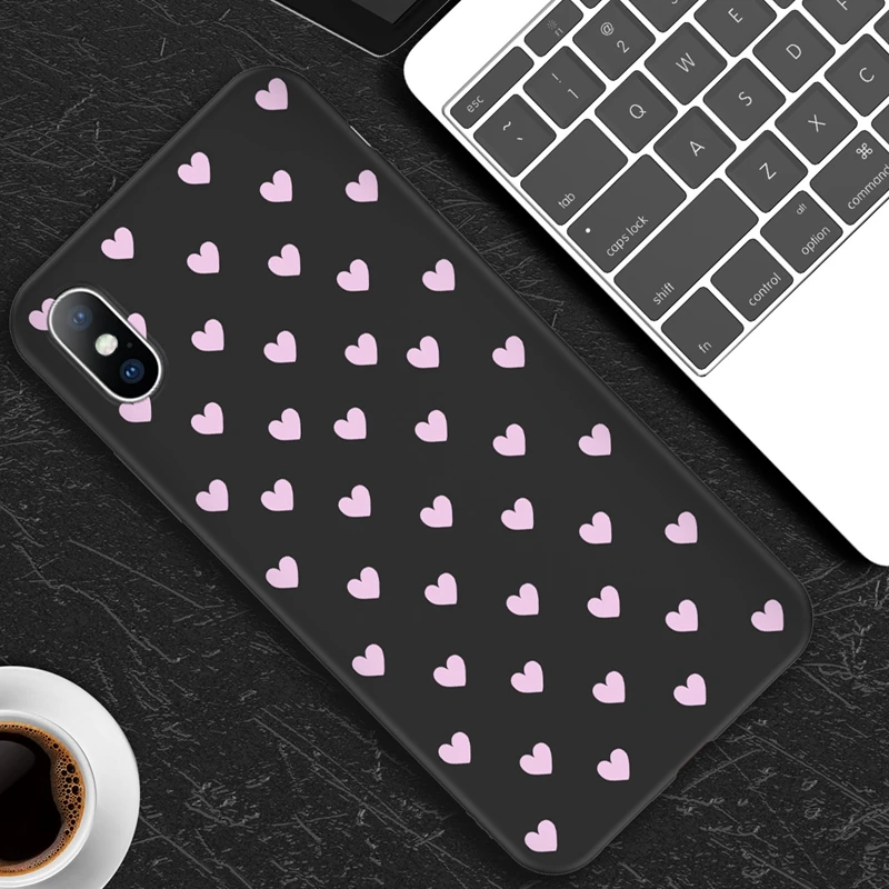 Lovebay Мягкий силиконовый чехол для телефона для пары Apple Iphone 11 Pro Max 8 7 6 6S Plus 5 5S SE XS Max XR X Love Heart TPU задняя крышка