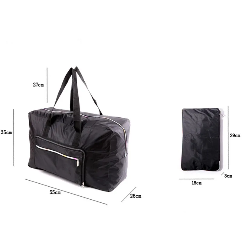 Топ Новинка года черный водостойкий Оксфорд складная сумка автомобиль Duffle для женщин Дорожные сумки Организатор bolsa Malas De Viagem TRA013