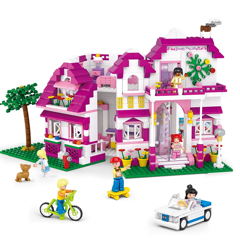 конструктор большой дом. лего френдс 41340. Lego creator 31069 загородный дом конструктор. Lego duplo дом 5639. Sluban / конструктор "розовая мечта" домик с горкой.