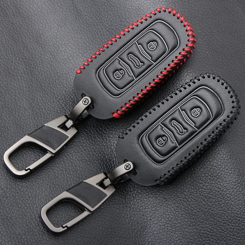 

Genuine Leather Car remote key case for Geely Atlas Boyue NL3 EX7 Emgrand X7 EmgrarandX7 SUV GT GC9 borui Car remote key case